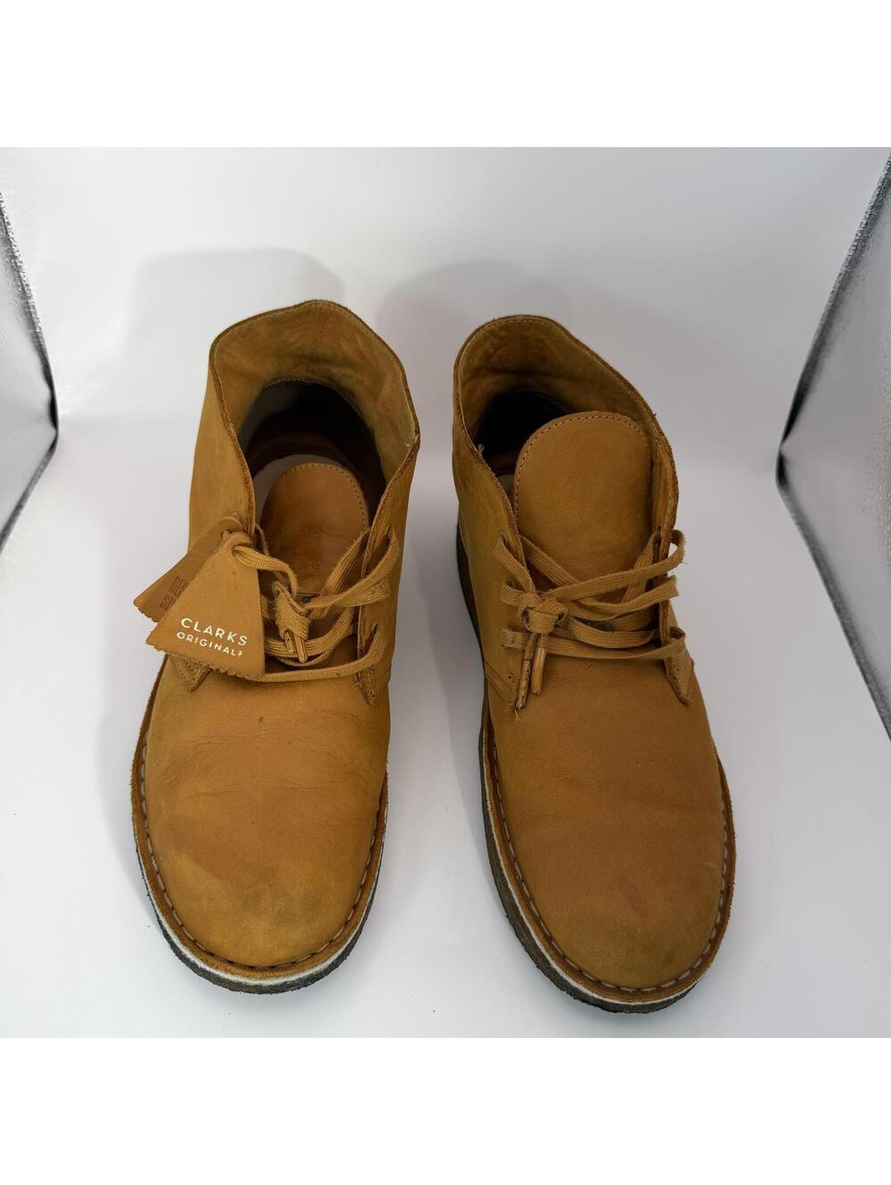 Clarks Originals Desert Boots Men's Size 11.5 M Tan Nubuck Leather Crepe 11826